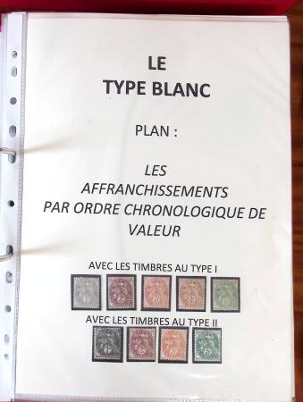 TYPE BLANC Superbe collection d'exposition de lettres