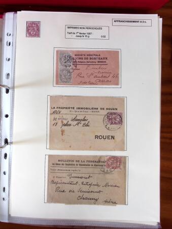 TYPE BLANC Superbe collection d'exposition de lettres