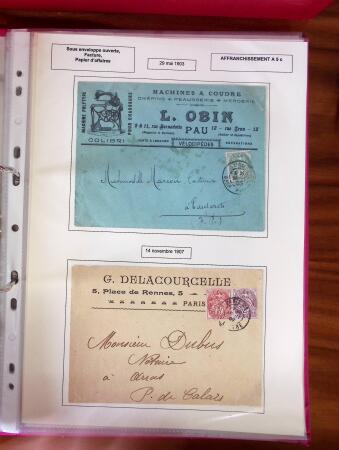 TYPE BLANC Superbe collection d'exposition de lettres