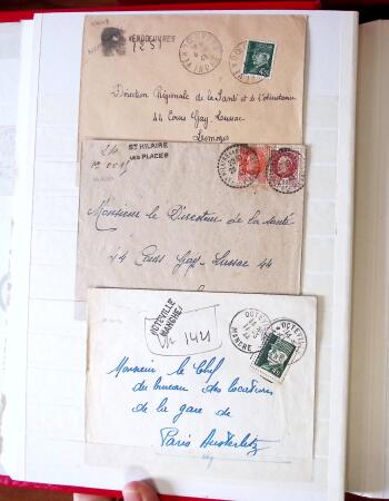 1943-1948, Album avec plus de 130 lettres recommandées,
