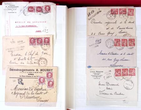 1943-1948, Album avec plus de 130 lettres recommandées,