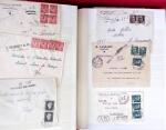 1943-1948, Album avec plus de 130 lettres recommandées,