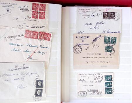 1943-1948, Album avec plus de 130 lettres recommandées,