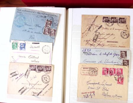 1943-1948, Album avec plus de 130 lettres recommandées,