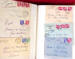 1943-1948, Album avec plus de 130 lettres recommandées,