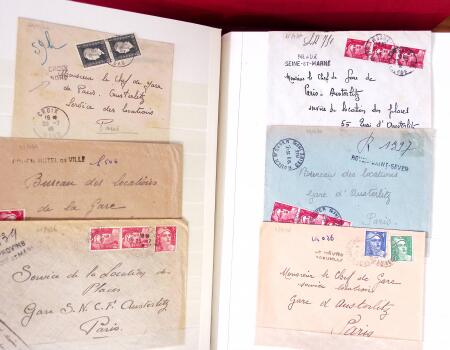 1943-1948, Album avec plus de 130 lettres recommandées,