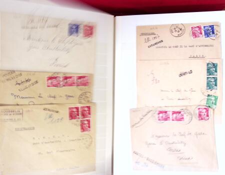 1943-1948, Album avec plus de 130 lettres recommandées,