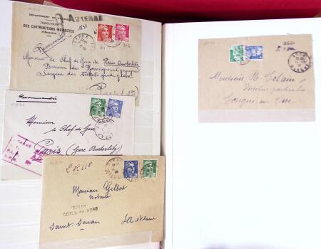 1943-1948, Album avec plus de 130 lettres recommandées,