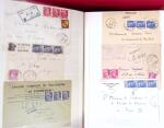 1943-1948, Album avec plus de 130 lettres recommandées,