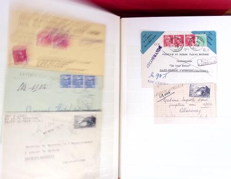 1943-1948, Album avec plus de 130 lettres recommandées,