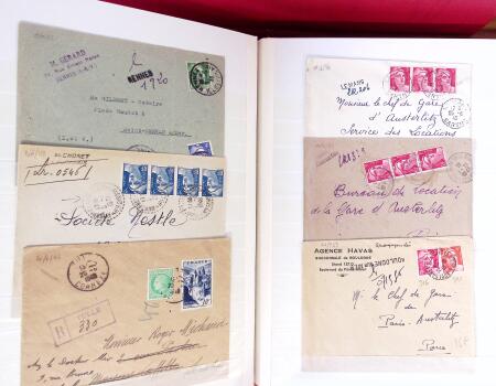 1943-1948, Album avec plus de 130 lettres recommandées,