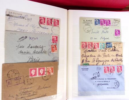 1943-1948, Album avec plus de 130 lettres recommandées,