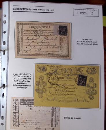 1876-1900, Exceptionnelle collection de type Sage sur