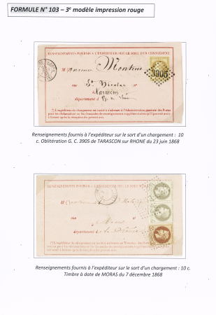 AVIS DE RECEPTION 1860-1958, Collection d'exposition