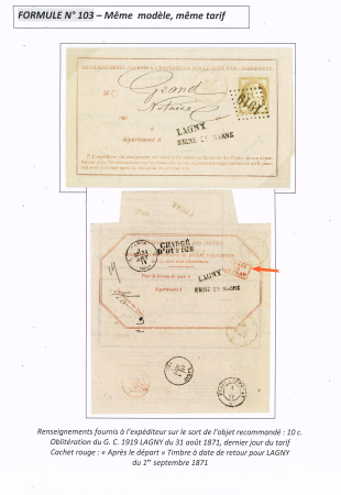 AVIS DE RECEPTION 1860-1958, Collection d'exposition