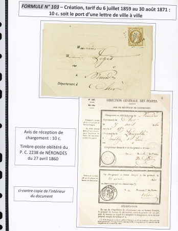 AVIS DE RECEPTION 1860-1958, Collection d'exposition