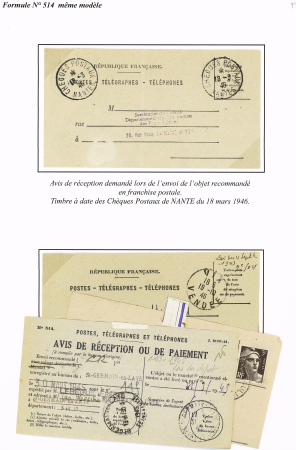 AVIS DE RECEPTION 1860-1958, Collection d'exposition