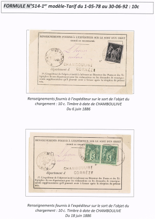 AVIS DE RECEPTION 1860-1958, Collection d'exposition