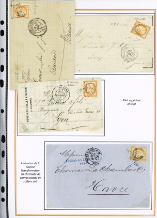 1870-1872, Emission Siège et Cérès dentelée, collection
