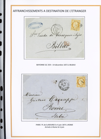 1870-1872, Emission Siège et Cérès dentelée, collection
