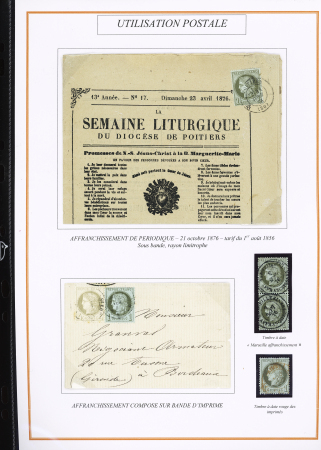 1870-1872, Emission Siège et Cérès dentelée, collection