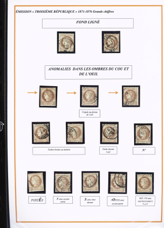 1870-1872, Emission Siège et Cérès dentelée, collection