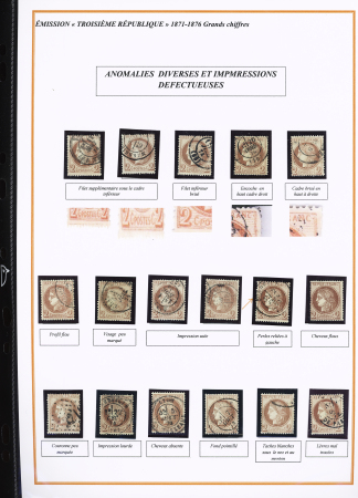 1870-1872, Emission Siège et Cérès dentelée, collection