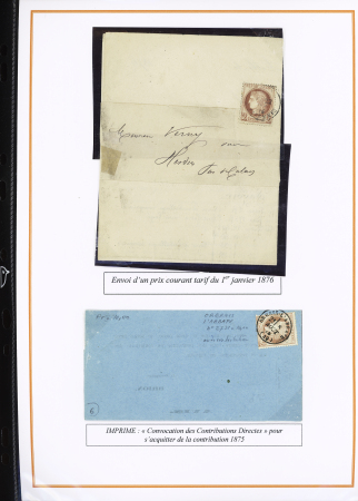 1870-1872, Emission Siège et Cérès dentelée, collection