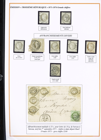 1870-1872, Emission Siège et Cérès dentelée, collection