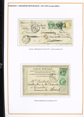 1870-1872, Emission Siège et Cérès dentelée, collection