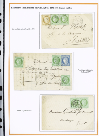 1870-1872, Emission Siège et Cérès dentelée, collection