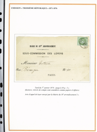 1870-1872, Emission Siège et Cérès dentelée, collection