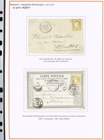 1870-1872, Emission Siège et Cérès dentelée, collection