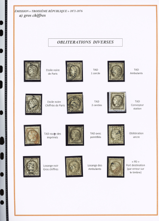 1870-1872, Emission Siège et Cérès dentelée, collection