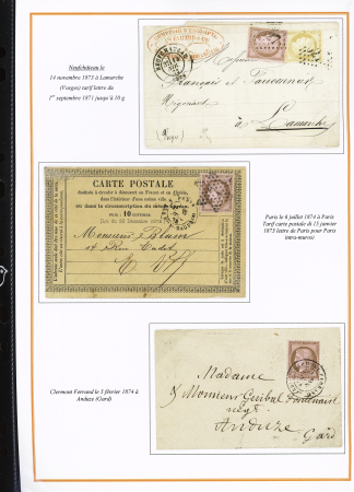 1870-1872, Emission Siège et Cérès dentelée, collection