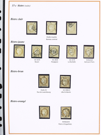 1870-1872, Emission Siège et Cérès dentelée, collection