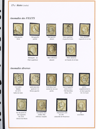 1870-1872, Emission Siège et Cérès dentelée, collection