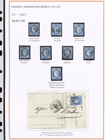 1870-1872, Emission Siège et Cérès dentelée, collection