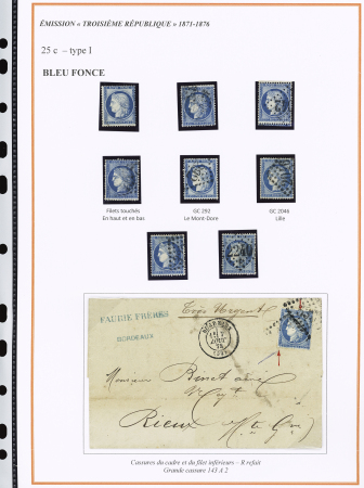 1870-1872, Emission Siège et Cérès dentelée, collection