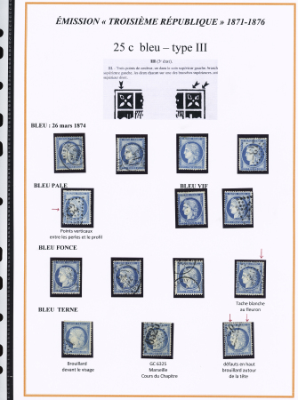 1870-1872, Emission Siège et Cérès dentelée, collection