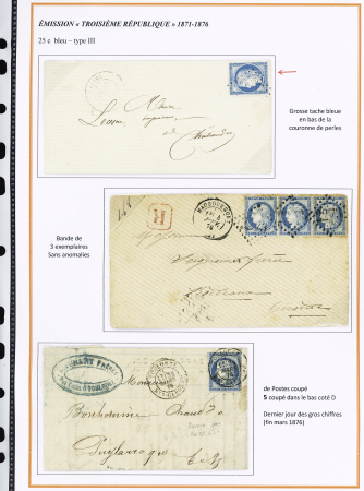 1870-1872, Emission Siège et Cérès dentelée, collection