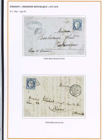 1870-1872, Emission Siège et Cérès dentelée, collection