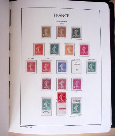 1849-2003, Collection de France 5 classeurs Leuchtturm,