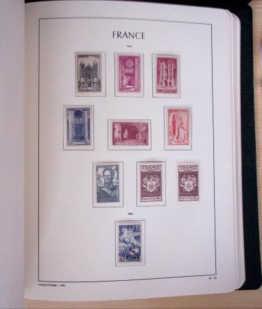 1849-2003, Collection de France 5 classeurs Leuchtturm,