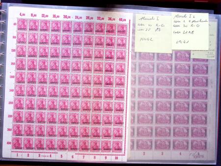 1920 SAARGEBIET overprinted issues, new colours, selection
