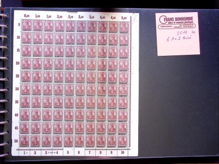 1920 SAARGEBIET overprinted issues, new colours, selection