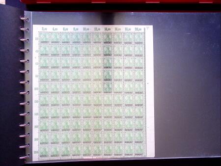 1920 SAARGEBIET overprinted issues, new colours, selection