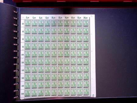 1920 SAARGEBIET overprinted issues, new colours, selection
