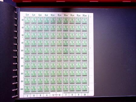 1920 SAARGEBIET overprinted issues, new colours, selection