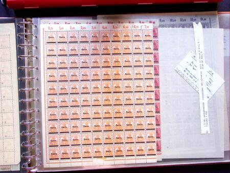 1920, First Issue. selection of complete sheets including
